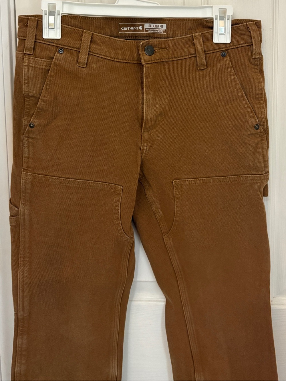 Carhartt Women’s Relaxed Fit Rugged Flex Twill Double-Front Work Pants - Picture 7 of 13